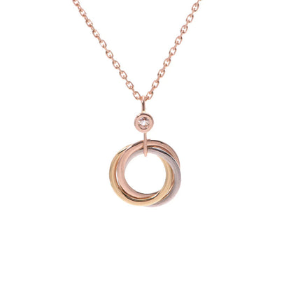 [Eterna Jewels]TRINITY SILVER GOLD PINK GOLD NECKLACE