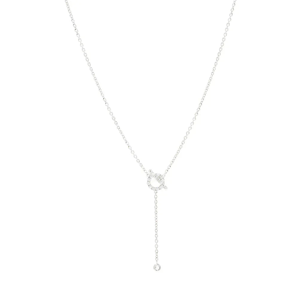 [Eterna Jewels]FINESSE SILVER DIAMOND NECKLACE