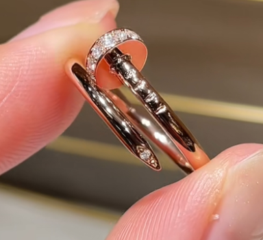 [Eterna Jewels]JUSTE RING 1.88MM PINK GOLD DIAMOND