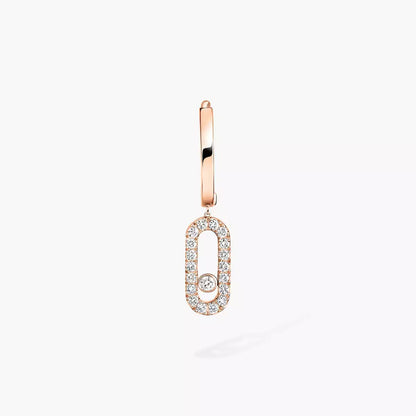 [Eterna Jewels]Move Uno Single Diamond Hoop Earring